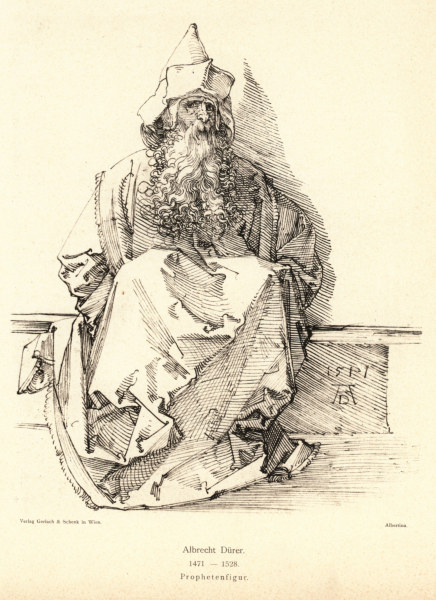 A.Dürer, Seated Bearded Man / Draw. od Albrecht Dürer