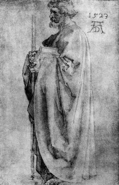 A.Dürer, Standing Apostle / Draw./ 1523 od Albrecht Dürer