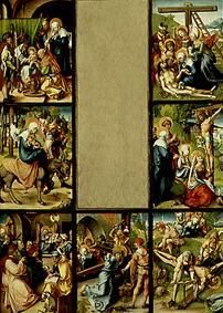 Altar sifting this one for pains Mariae seven panels od Albrecht Dürer