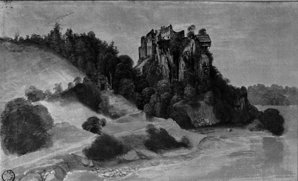 Castle Ruins by a River / Dürer / 1494/5 od Albrecht Dürer