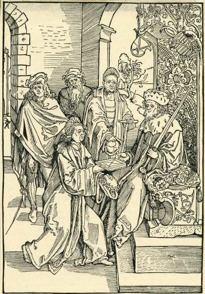 Celtis & Frederick the Wise of Saxony od Albrecht Dürer