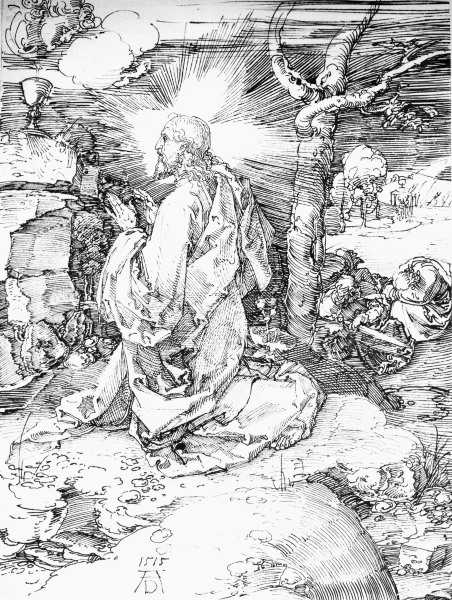 Christ on Mt. of Olives / Dürer / 1515 od Albrecht Dürer