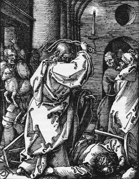 Clearing the Temple / Dürer / 1511 od Albrecht Dürer