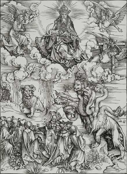 The Beast with Two Horns Like a Lamb od Albrecht Dürer