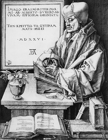 Desiderius Erasmus (1466-1536) of Rotterdam od Albrecht Dürer