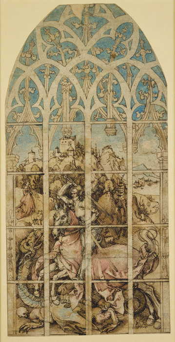Sketch for a Glass Painting with St George od Albrecht Dürer