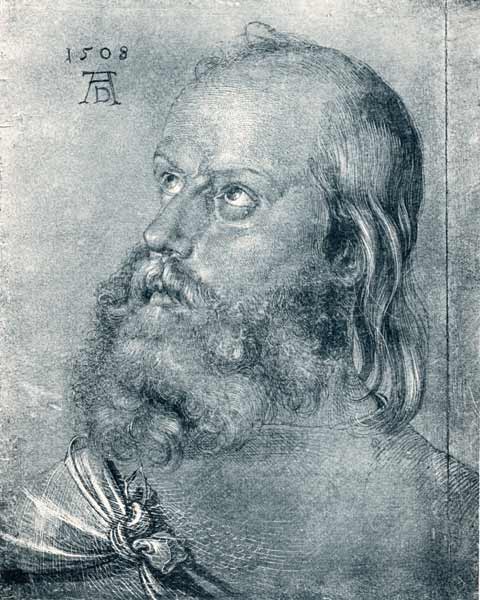 Albrecht Dürer / Head of an apostle od Albrecht Dürer