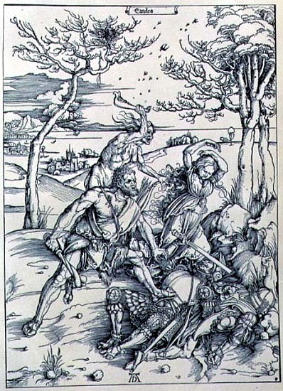 Hercules Killing the Molionides, c.1496/98 od Albrecht Dürer