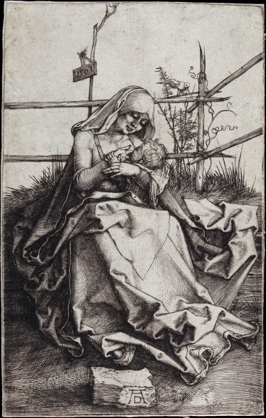 Madonna on a Grassy Bench od Albrecht Dürer