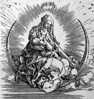 Madonna as nursing mother and divine being od Albrecht Dürer