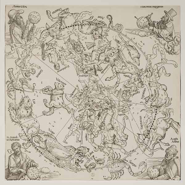 Dürer, Northern Hemisphere /Woodcut/1515 od Albrecht Dürer