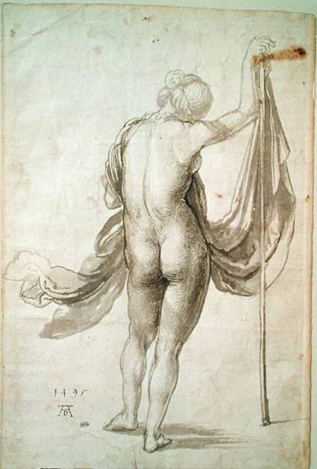 Nude Study or, Nude Female from the Back od Albrecht Dürer