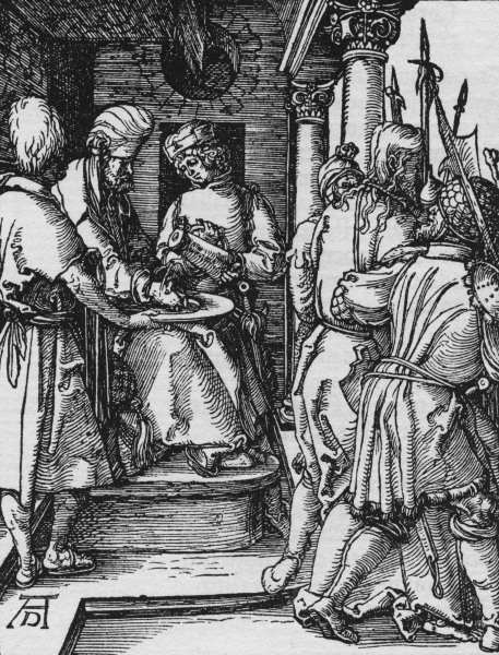 Pilate washes his hands / Dürer / c1509 od Albrecht Dürer