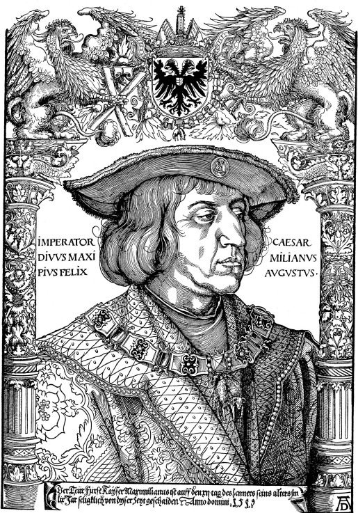Portrait of Emperor Maximilian I (1459-1519) od Albrecht Dürer