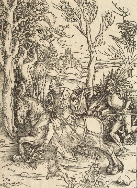 Knight and Lansquenet od Albrecht Dürer