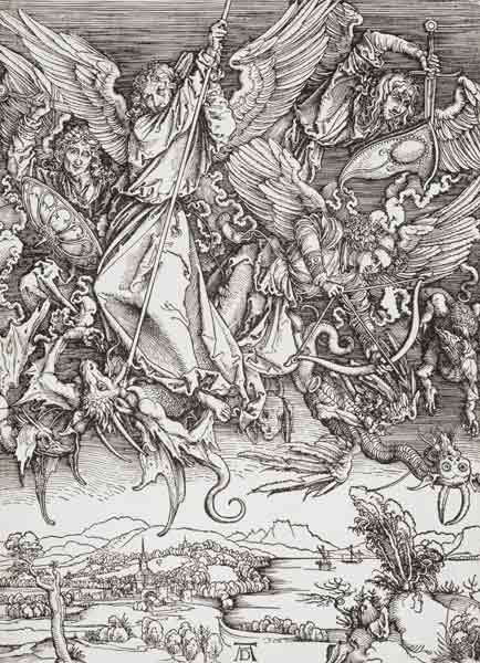 Duerer / St. Michael and the Dragon od Albrecht Dürer