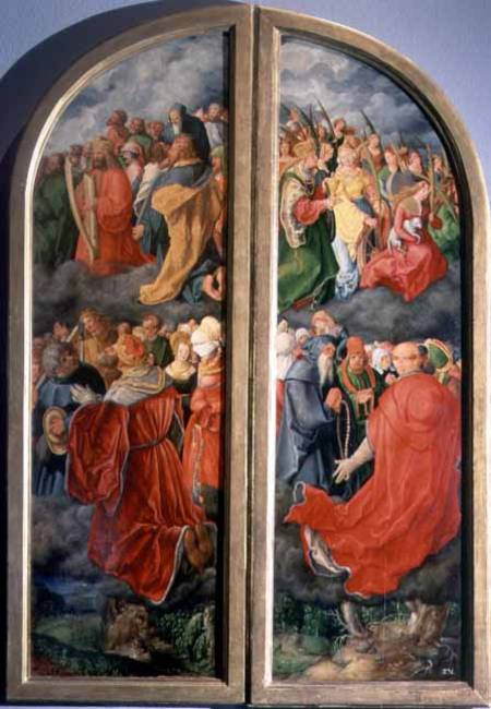 All Saints Day altarpiece, partial copy in the form of two side panels od Albrecht Dürer