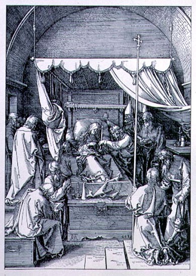 The Death of the Virgin from the ''Life of the Virgin'' series; engraved 1510, pub. 1511 od Albrecht Dürer