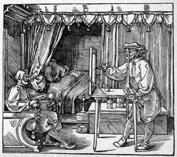 The draughtsman of the seated man/ Dürer od Albrecht Dürer