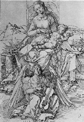 A.Dürer, Madonna & Child on Grassy Bench