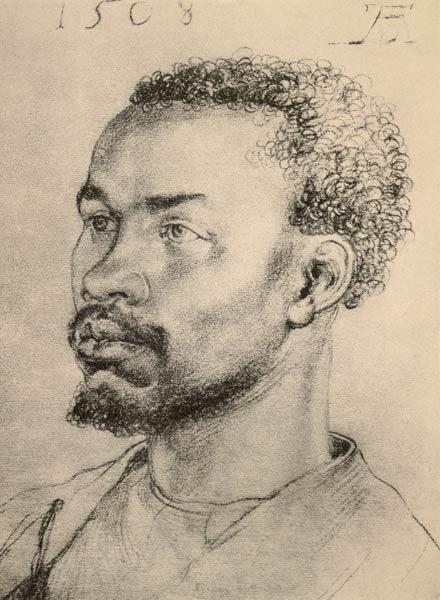 A.Dürer, Head of a Negro / Draw./ 1508