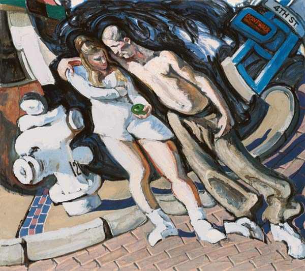 Adam and Eve, South of Market, 1994 (mixed media on linen)  od Alek  Rapoport