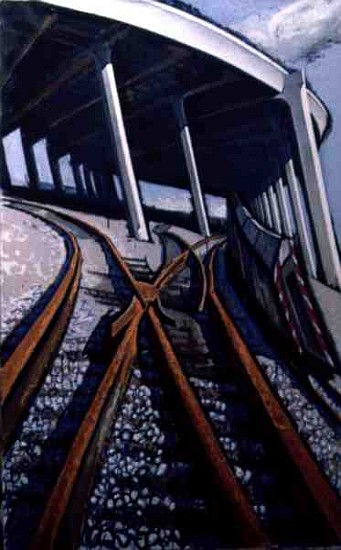 Tracks, 1986 (tempera on canvas)  od Alek  Rapoport