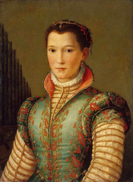 Portrait of Eleanor of Toledo (1522–1562), wife of Grand Duke Cosimo I de' Medici od Alessandro Allori