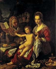 St. Anna Selbdritt (genHeilige family) od Alessandro Allori