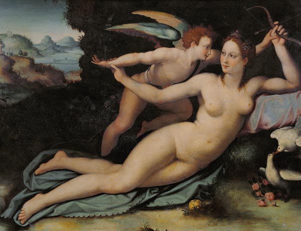 Venus and Cupid od Alessandro Allori