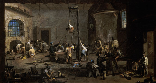 Court scene (Inquisition) od Alessandro Magnasco