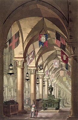 Tombs of the Knights Templar, c.1820-39 (aquatint) od Alessandro Sanquirico