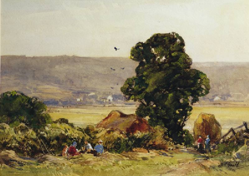 Haymaking (w/c on paper) od Alexander Carruthers Gould