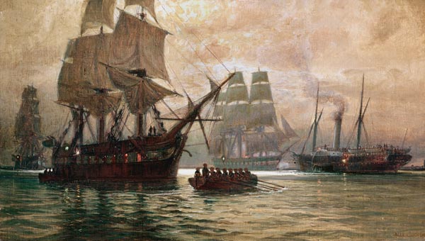 Österreichische Schiffe bei der Belagerung von Venedig od Alexander Kirchner