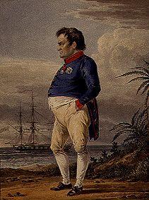 Napoleon on the island of Helena.