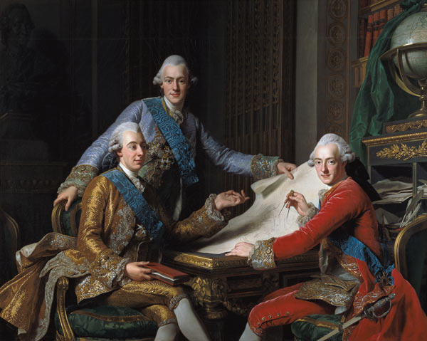King Gustav III of Sweden (1746-92) and his Brothers od Alexander Roslin