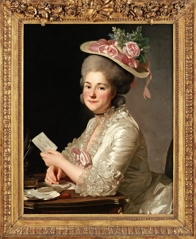 Portrait of Marie Emilie Cuivilliers, née Boucher od Alexander Roslin