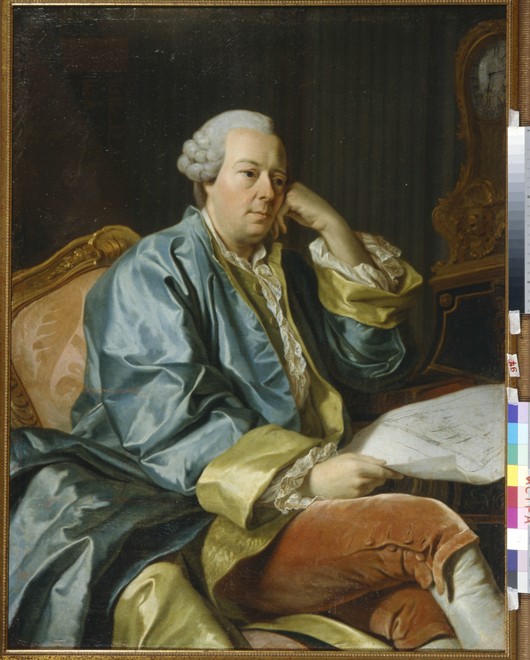Portrait of Ivan Ivanovich Betskoi (1704-1795) od Alexander Roslin