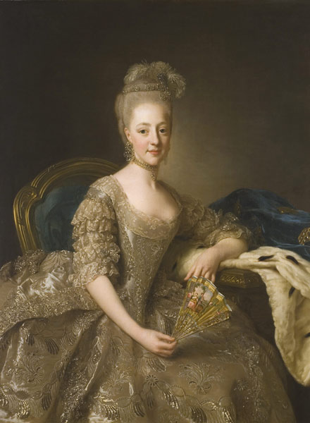 Portrait of Hedwig Elisabeth Charlotte of Holstein-Gottorp (1759-1818) od Alexander Roslin