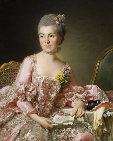 Portrait of Marie-Suzanne Giroust, Madame Roslin (1734-1772) od Alexander Roslin