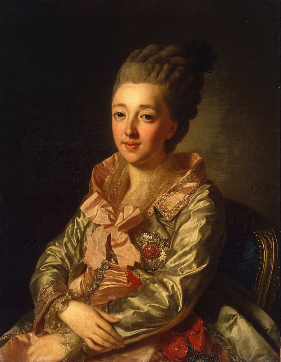Portrait of Grand Duchess Natalia Alexeyevna of Russia (1755-1776), Princess Wilhelmina Louisa of He od Alexander Roslin