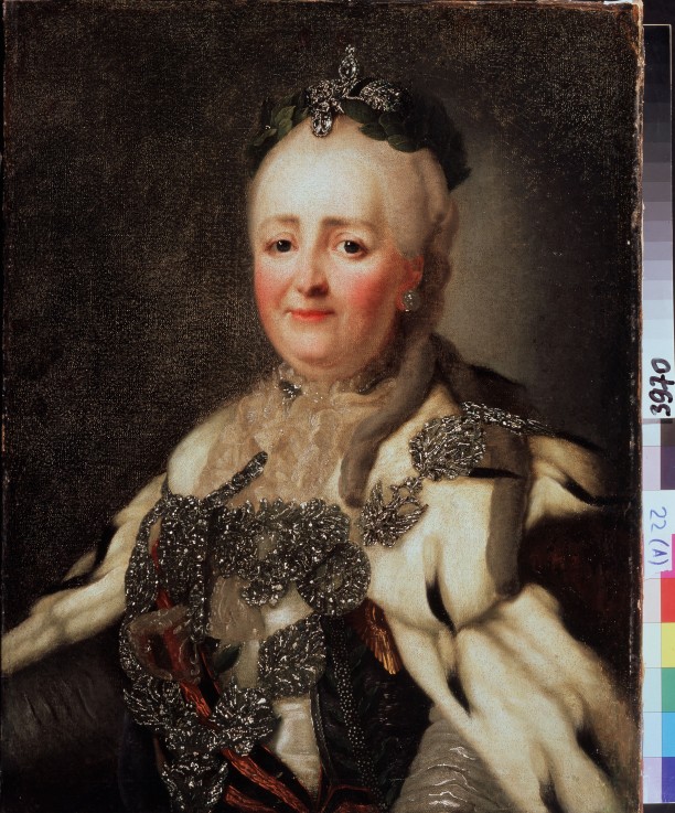 Portrait of Empress Catherine II (1729-1796) od Alexander Roslin