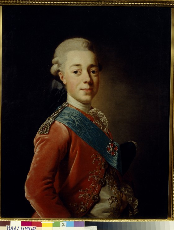 Portrait of Grand Duke Pavel Petrovich (1754-1801) od Alexander Roslin