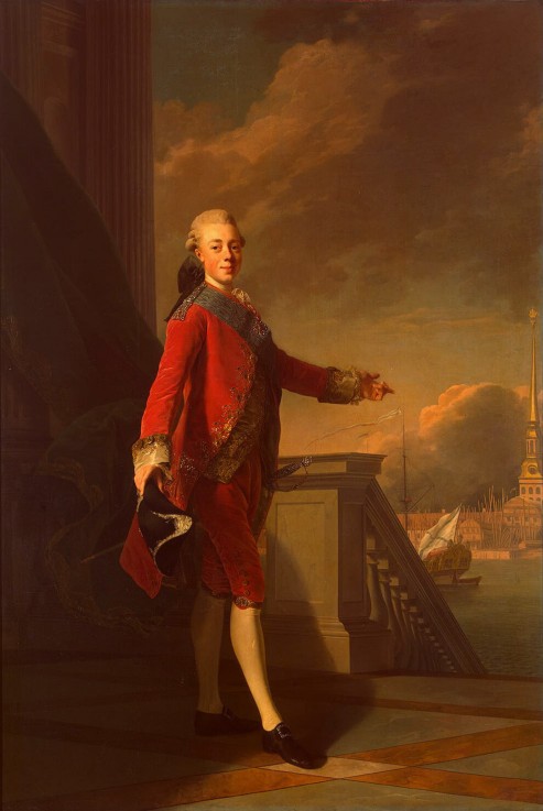 Portrait of Grand Duke Pavel Petrovich (1754-1801) od Alexander Roslin