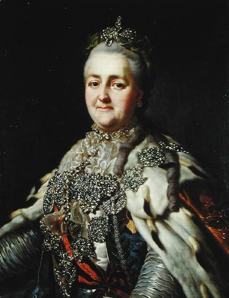 Portrait of Catherine II (1729-96) of Russia od Alexander Roslin