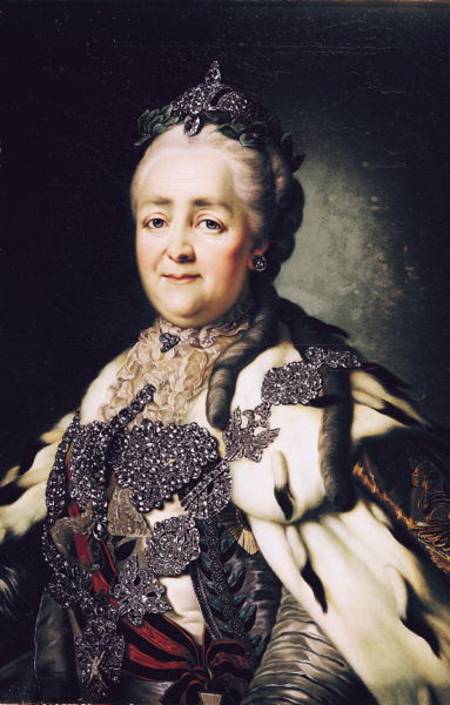 Portrait of Catherine II (1729-96) of Russia od Alexander Roslin
