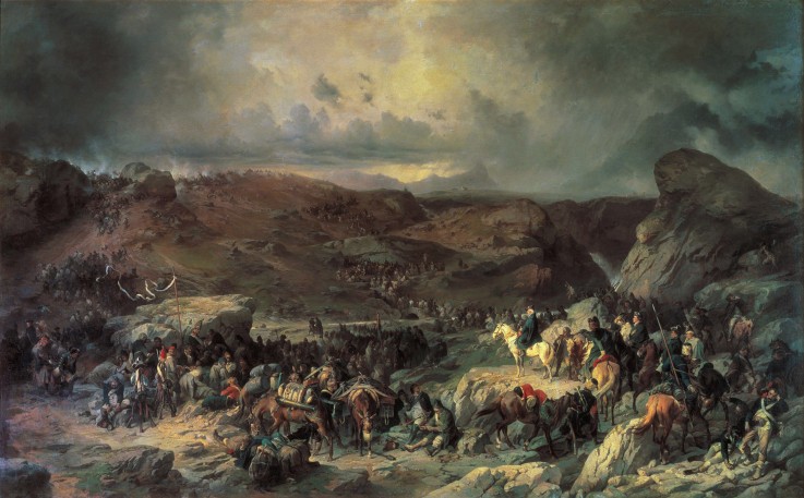 Army of Alexander Suvorov Crossing the St. Gotthard Pass in September 1799 od Alexander von Kotzebue