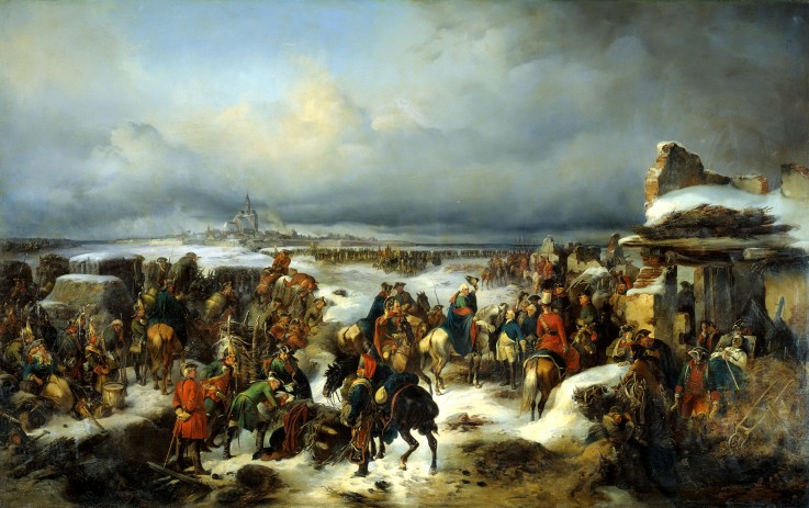 The capture of the Prussian fortress of Kolberg on 16 December 1761 od Alexander von Kotzebue