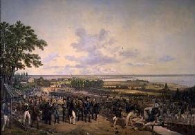 King Carl XIV Johan (1763-1844) of Sweden Visiting the Canal Locks at Berg in 1819