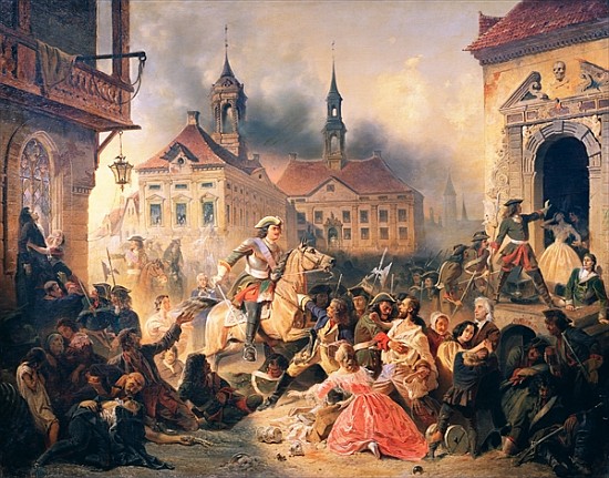 Peter the Great conquers Narva in 1704 od Alexander Ivanovich Sauerweid